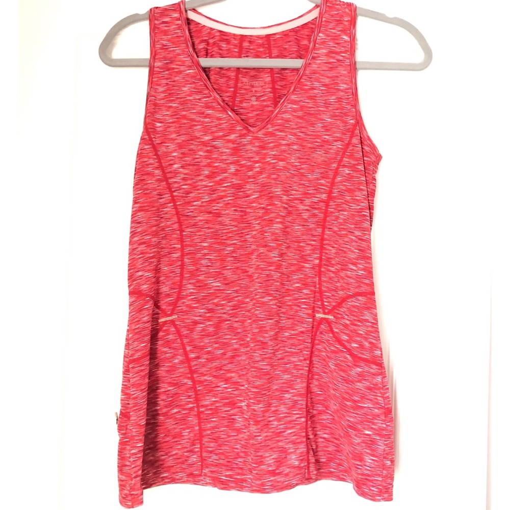Athleta small red space dye tank top zipper
